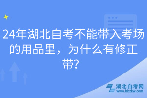 24年湖北自考不能帶入考場的用品里，為什么有修正帶？