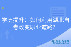 學歷提升：如何利用湖北自考改變職業道路？