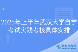 2025年上半年武漢大學自學考試實踐考核具體安排