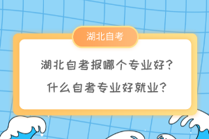 湖北自考報哪個專業好？什么自考專業好就業？