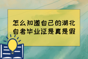 怎么知道自己的湖北自考畢業證是真是假？