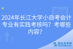 2024年長(zhǎng)江大學(xué)小自考會(huì)計(jì)專業(yè)有實(shí)踐考核嗎？考哪些內(nèi)容？