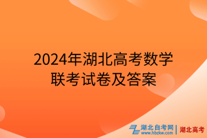 2024年湖北高考數學聯考試卷及答案