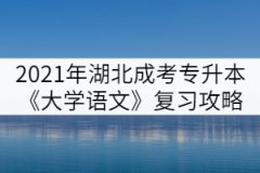 2021年湖北成人高考專升本《大學語文》復習攻略(四)