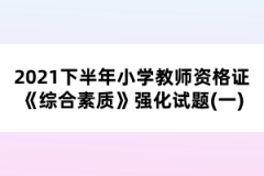 2021下半年小學教師資格證《綜合素質》強化試題(一)