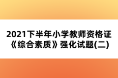 2021下半年小學教師資格證《綜合素質》強化試題(二)