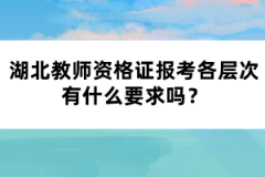 湖北教師資格證報(bào)考各層次有什么要求嗎？