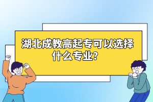 湖北成教高起專可以選擇什么專業？