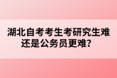 湖北自考考生考研究生難還是公務員更難？