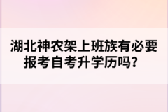 湖北神農架上班族有必要報考自考升學歷嗎？