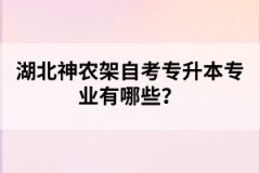 湖北神農架自考專升本專業有哪些？