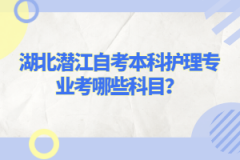 湖北潛江自考本科護理專業考哪些科目？